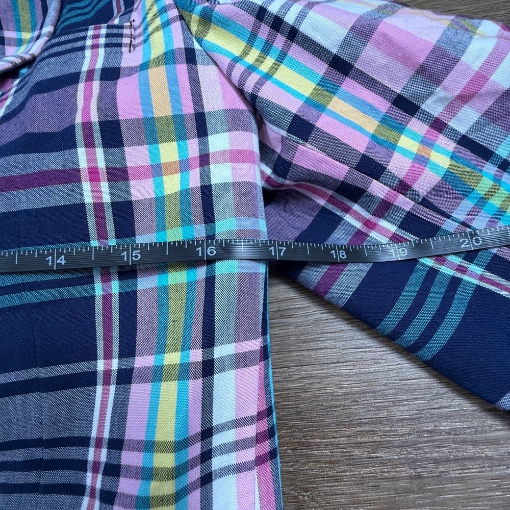 Tommy Hilfiger Boy's Plaid Blazer Size 14, Two Button, Long Sleeve, Lined Preppy - Picture 3 of 16